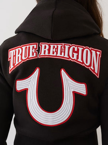 EMBROIDERED SHRUNKEN HOODIE