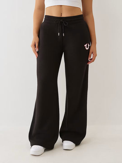 EMBROIDERED CINCHED SWEATPANTS