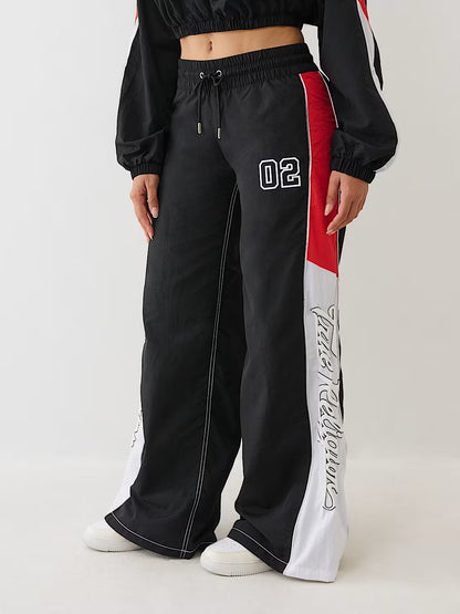 COLOR BLOCK NYLON PANTS