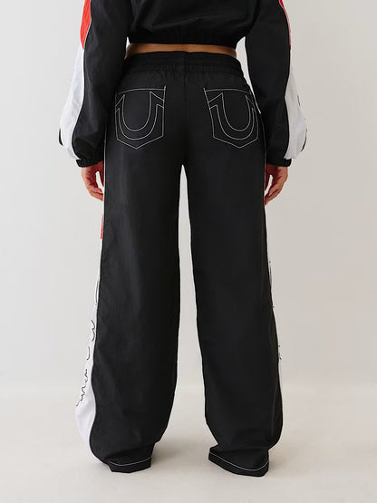 COLOR BLOCK NYLON PANTS