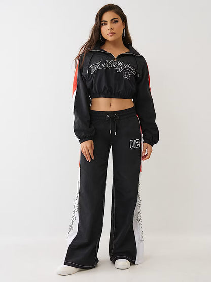 COLOR BLOCK NYLON PANTS