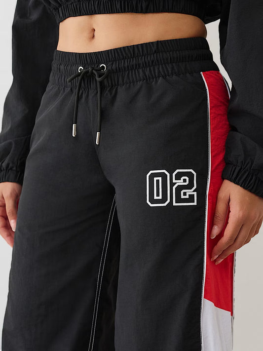 COLOR BLOCK NYLON PANTS