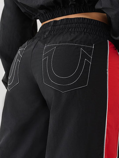 COLOR BLOCK NYLON PANTS