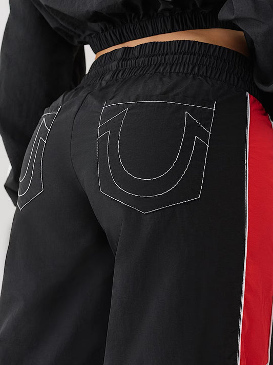 COLOR BLOCK NYLON PANTS