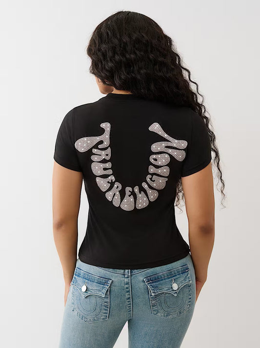 CRYSTAL HS CREW TEE