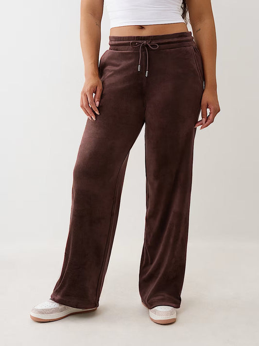 CRYSTL VELOUR STRAIGHT LEG PNT
