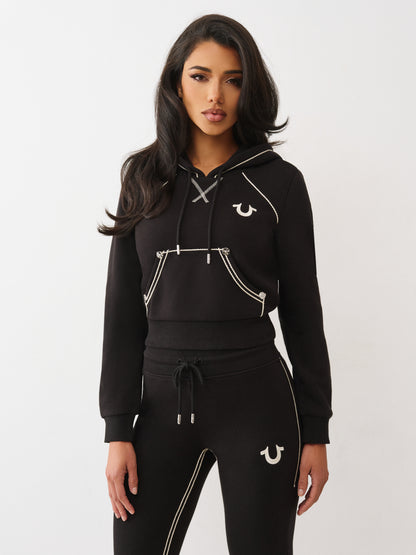 ROPE STITCH SHRUNKEN HOODIE