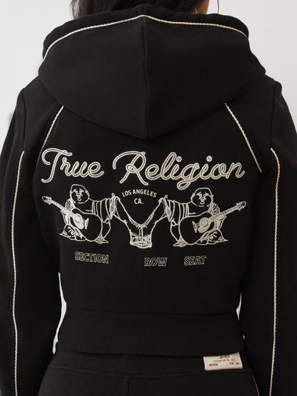 ROPE STITCH SHRUNKEN HOODIE