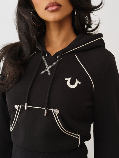 ROPE STITCH SHRUNKEN HOODIE