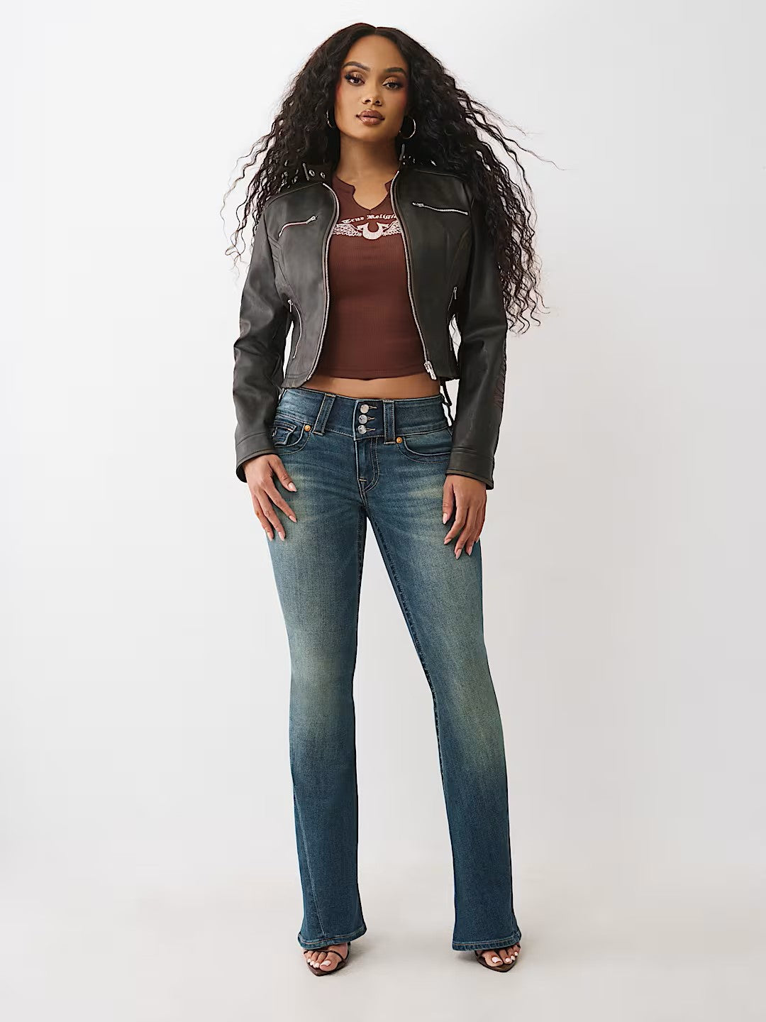 BRANDED WASHED PU JACKET