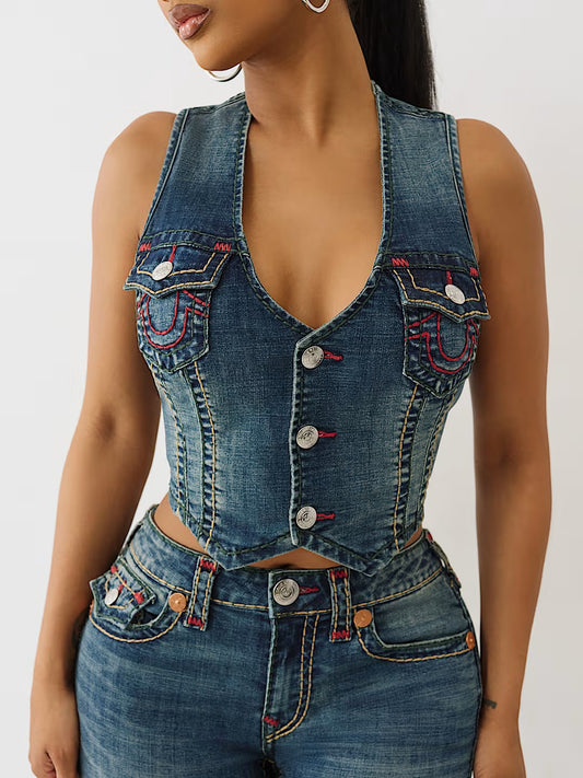 DENIM VEST SUPER T