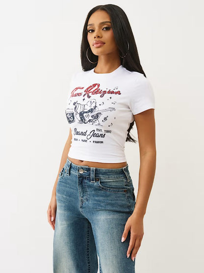 CRYSTAL BUDDHA SS BABY TEE