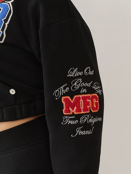 CRYSTAL PATCHED ZIP HOODIE