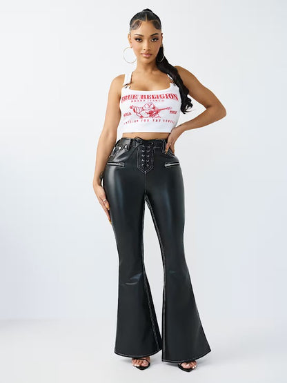 PU LACE UP CHARLIE HR FLARE