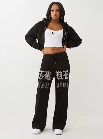 CRYSTAL WIDE LEG PANTS