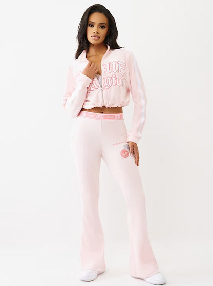 APPLIQUE VELOUR TRACK ZIP UP