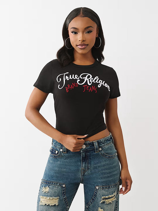 EMB BRANDED  SS BABY TEE