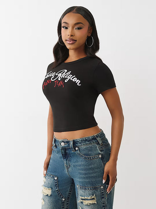 EMB BRANDED  SS BABY TEE
