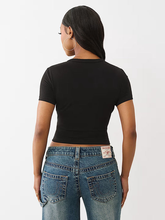 EMB BRANDED  SS BABY TEE