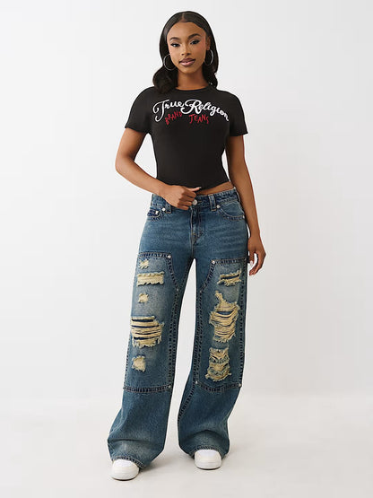 EMB BRANDED  SS BABY TEE