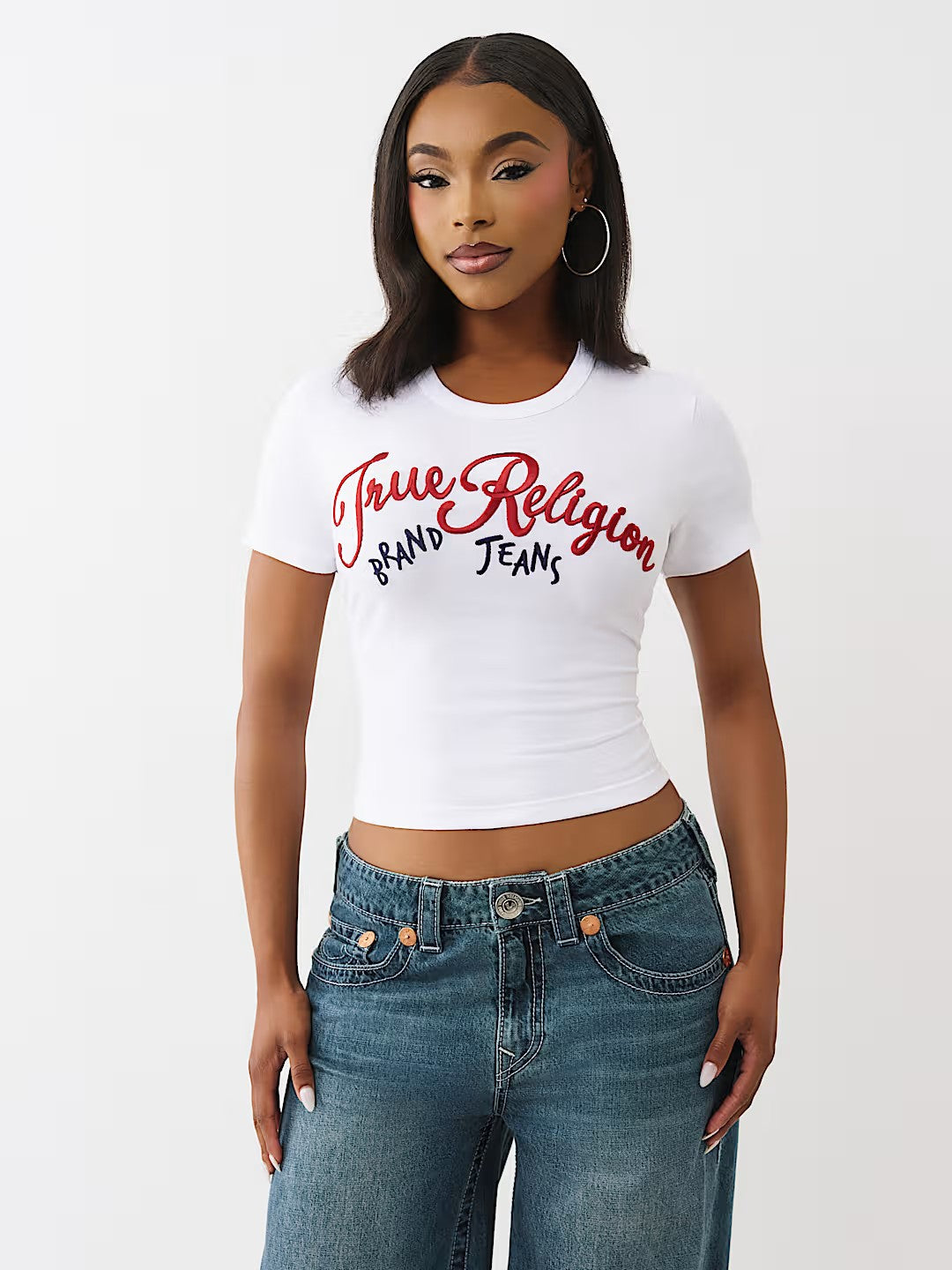 EMB BRANDED  SS BABY TEE
