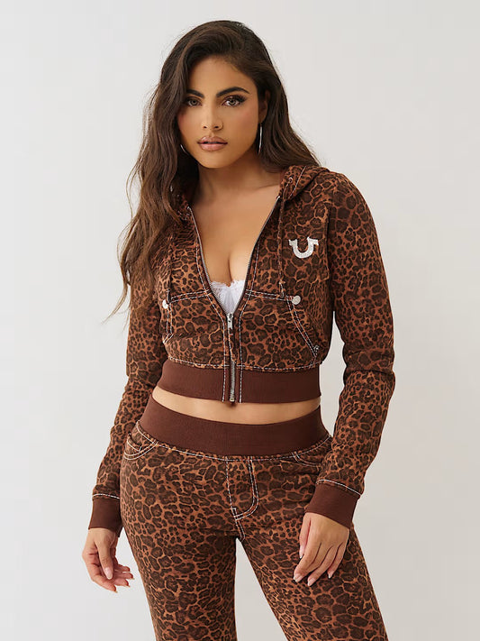 BIG T CRYTAL LEOPARD SHRUNKEN