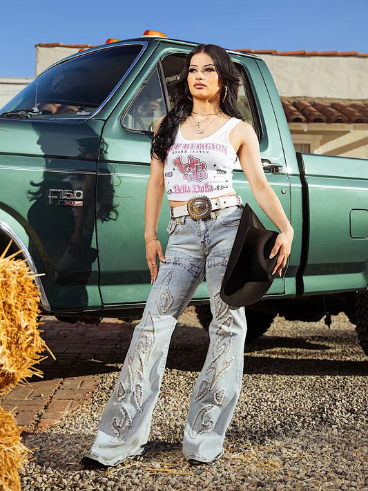 MR CUT OUT FLARE JEANS