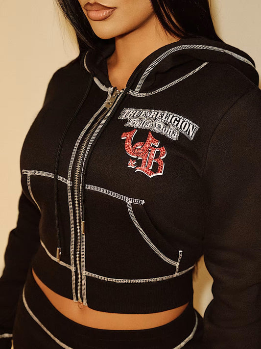 TRXBD SHRUNKEN ZIP HOODIE