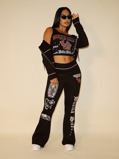 TRXBD CRYSTAL MR BOOTCUT PANTS