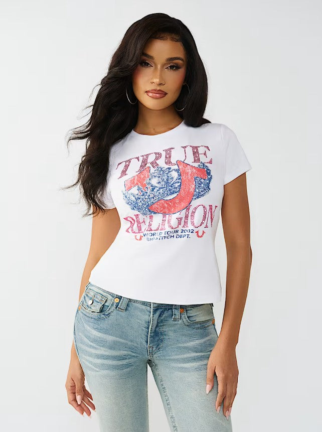 CRYSTAL CLASSIC CREW NECK TEE