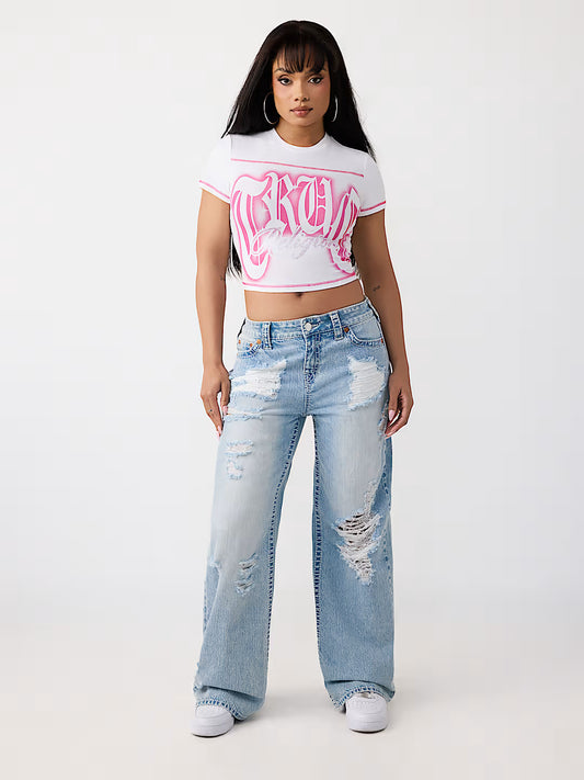DISTRESSED BOBBI BAGGY BIG T