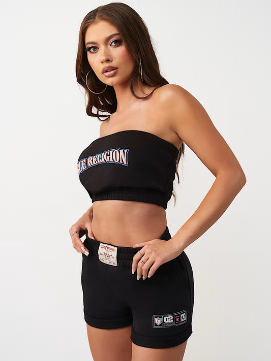 PUFF PRINT  FLEECE BANDEAU TOP