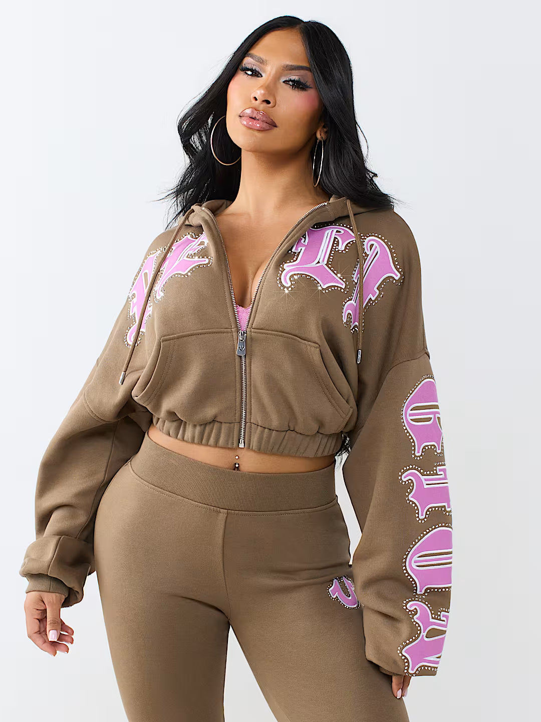 CRYSTAL PATCHED RELAXED GF ZIP