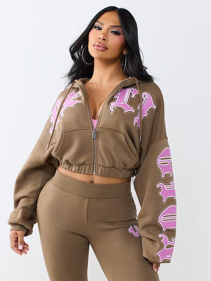 CRYSTAL PATCHED RELAXED GF ZIP