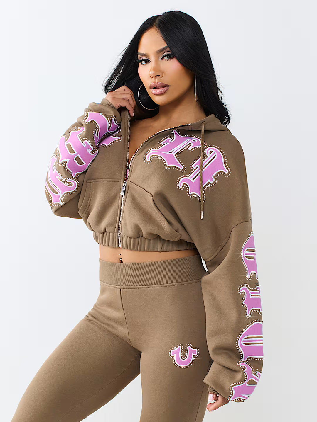 CRYSTAL PATCHED RELAXED GF ZIP