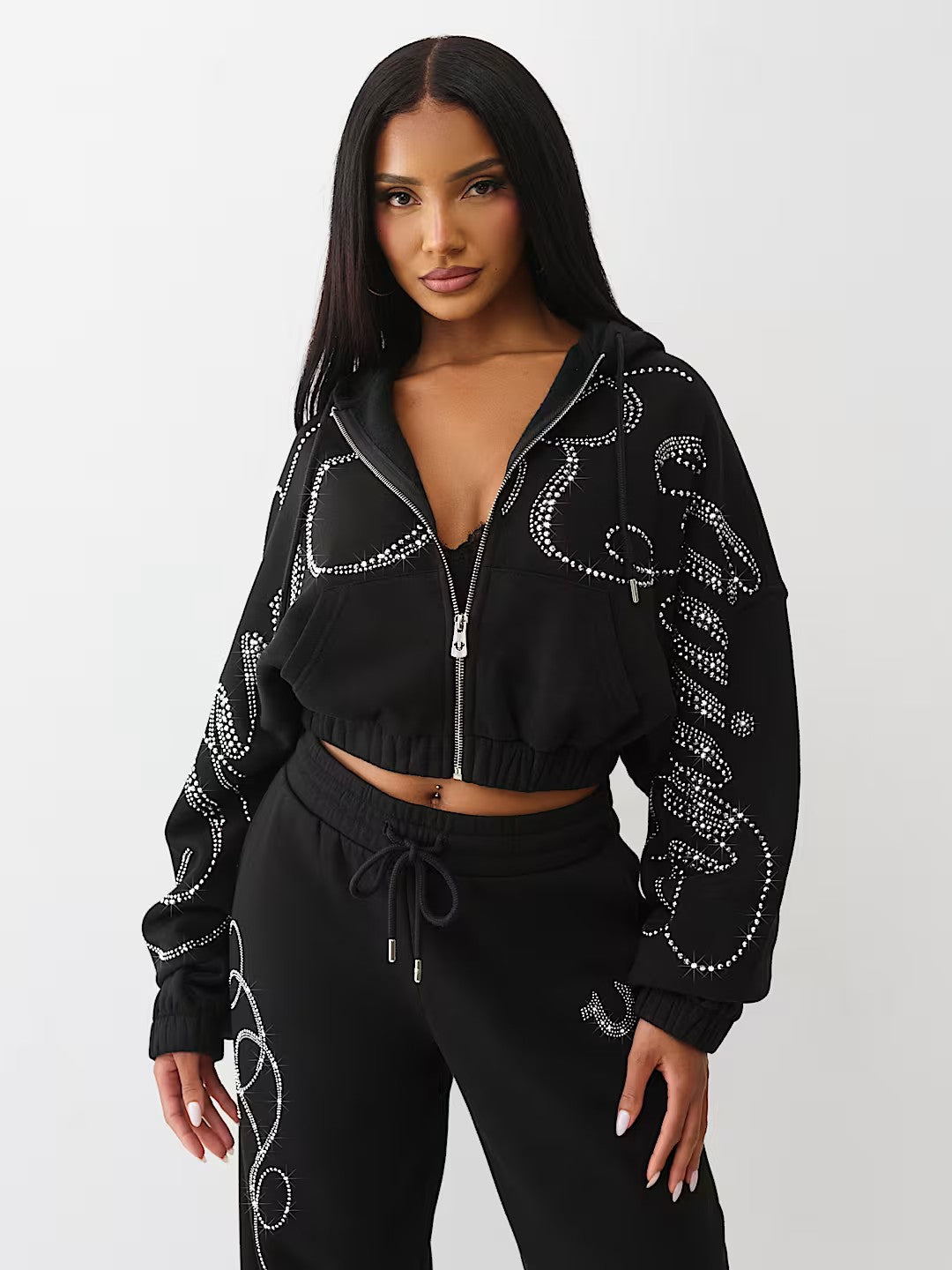 CRYSTAL GF ZIP UP HOODIE