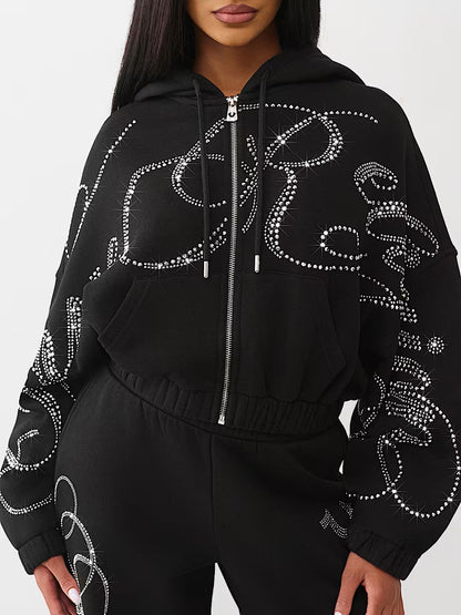 CRYSTAL GF ZIP UP HOODIE