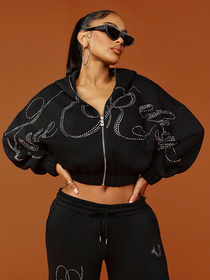 CRYSTAL GF ZIP UP HOODIE