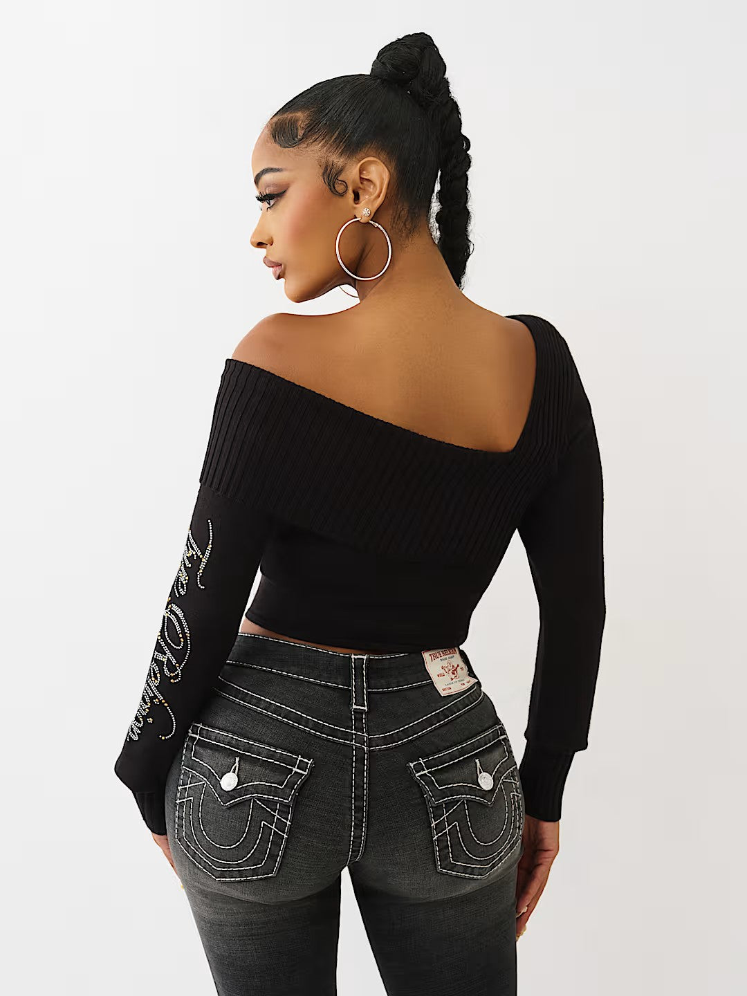 ASYMMETRICAL OFF SHLDR SWEATER