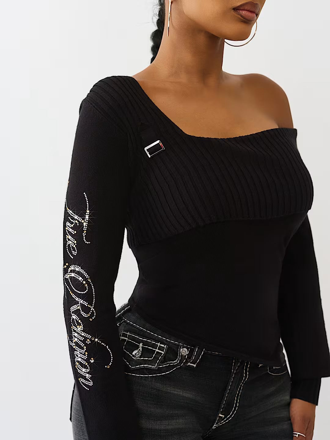 ASYMMETRICAL OFF SHLDR SWEATER