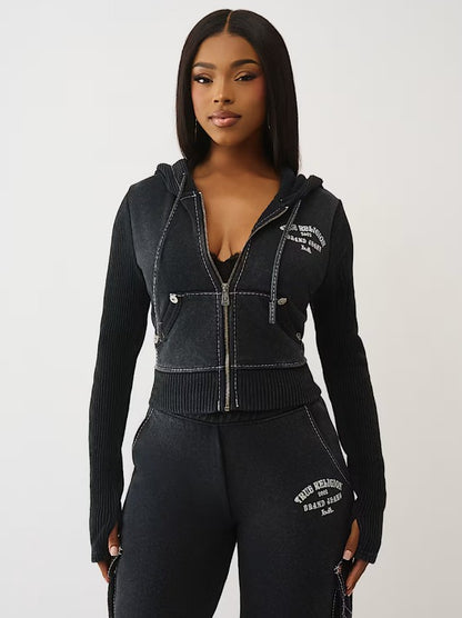 BIG T SHRUNKEN ZIP HOODIE