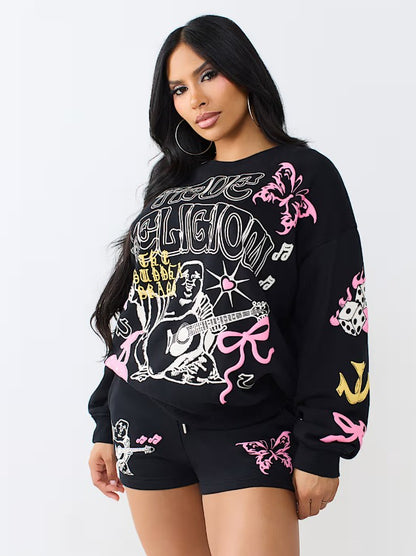 BRANDED AOP BF PULLOVER