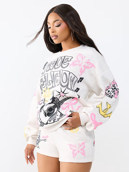 BRANDED AOP BF PULLOVER