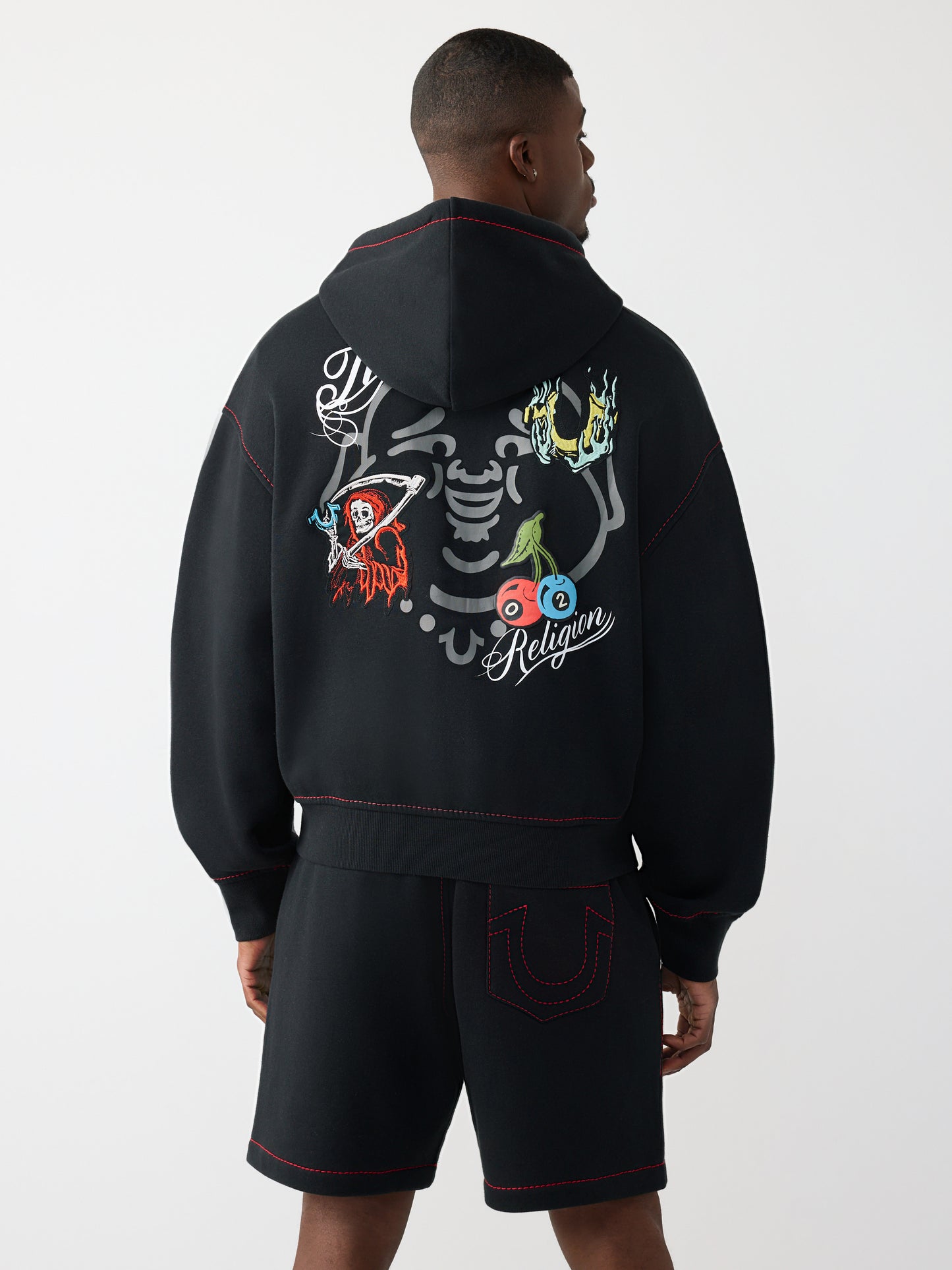BUDDHA FACE BIG T BOXY ZIP UP