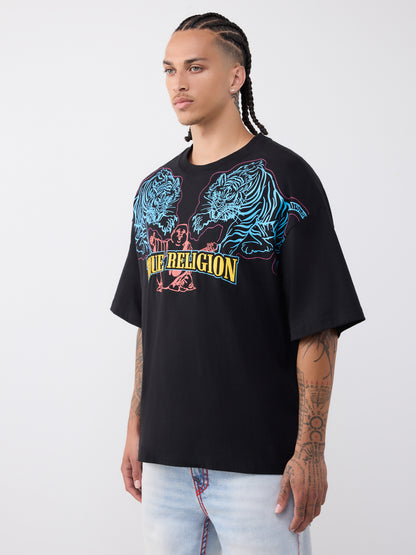 SS TIGER LOGO OVERSIZED TEE