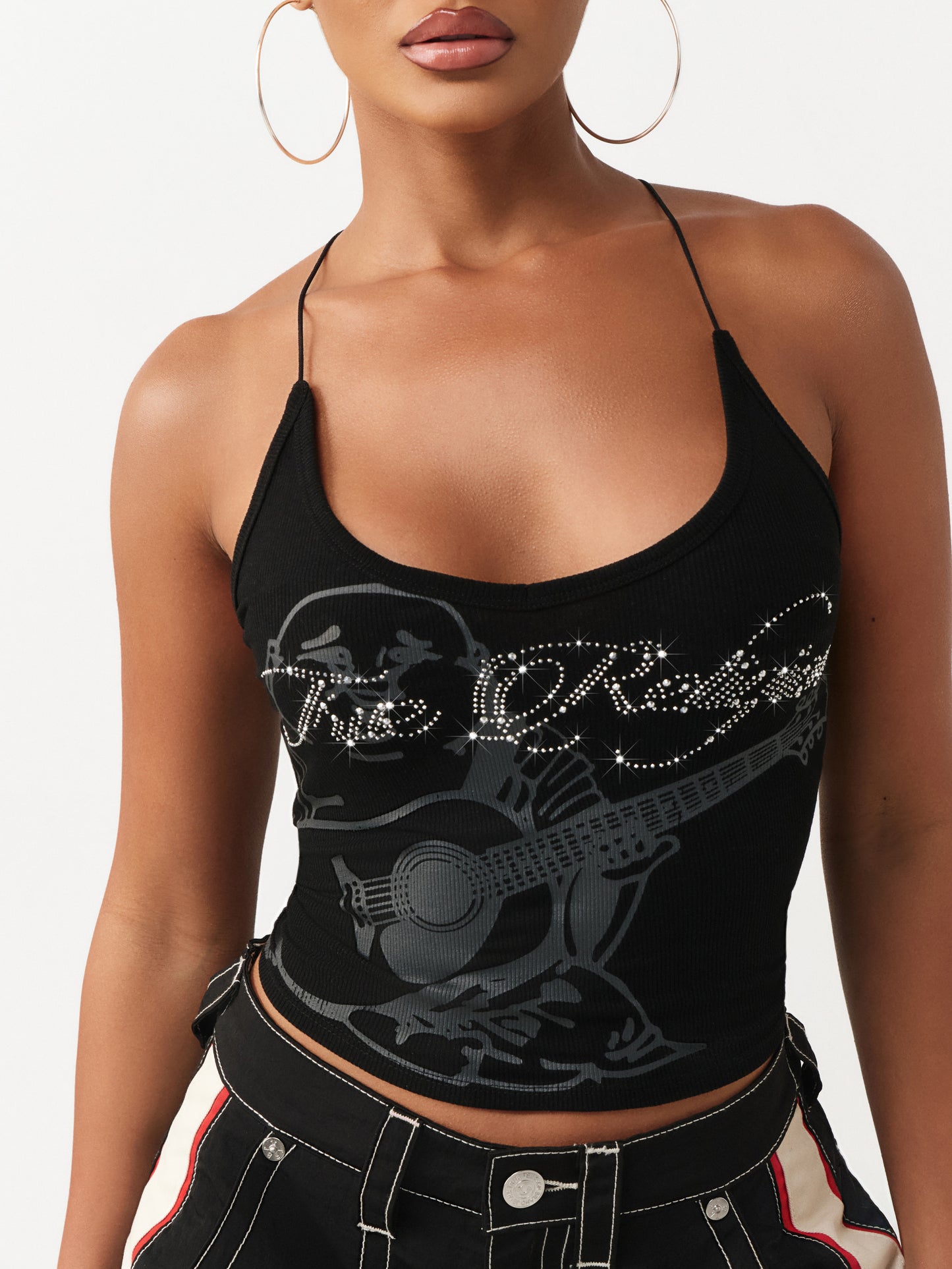 CRYSTAL RIB CAMI TOP
