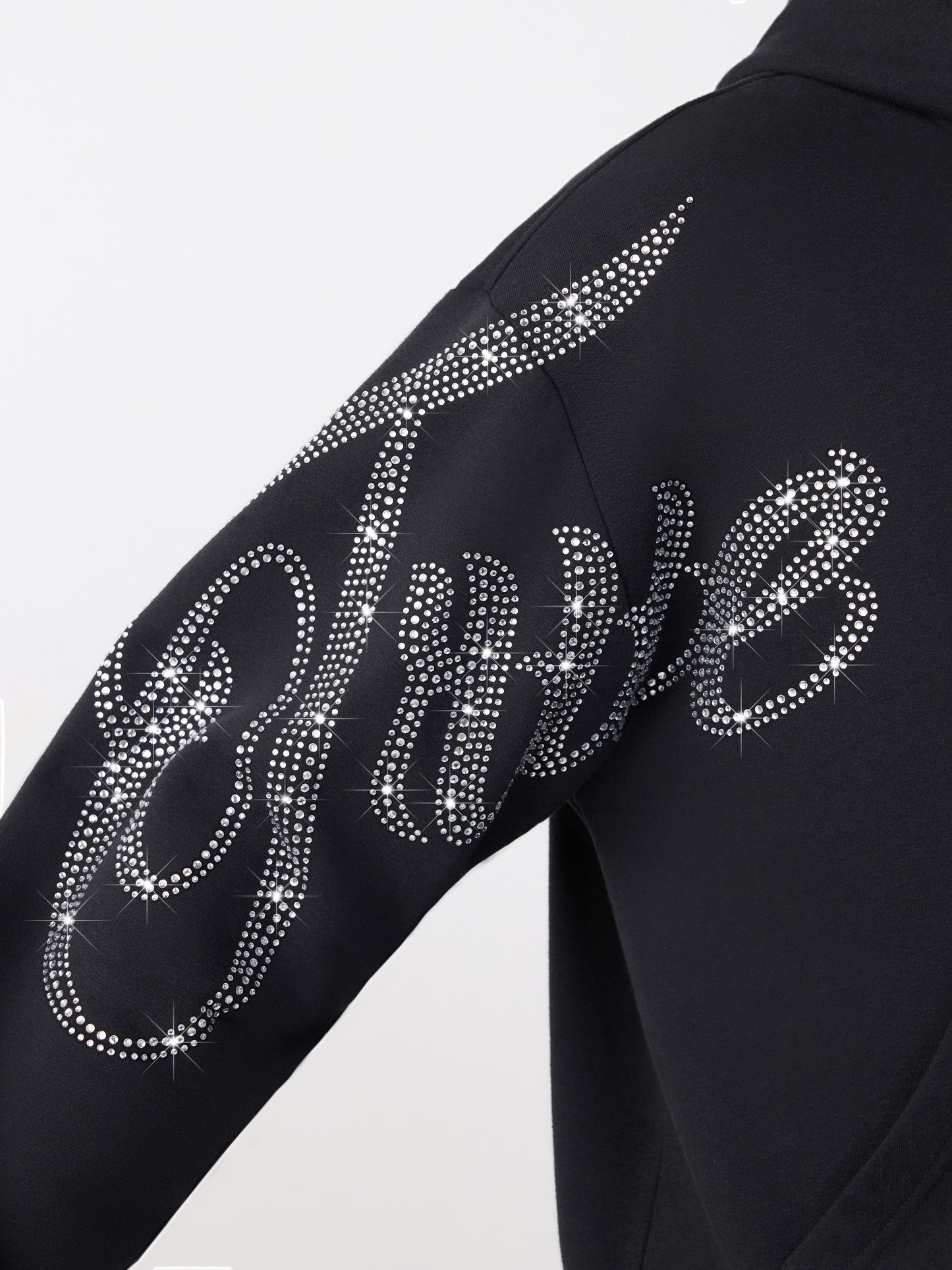 CRYSTAL SCRIPT BOXY ZIP UP