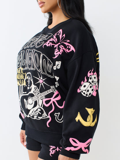 BRANDED AOP BF PULLOVER