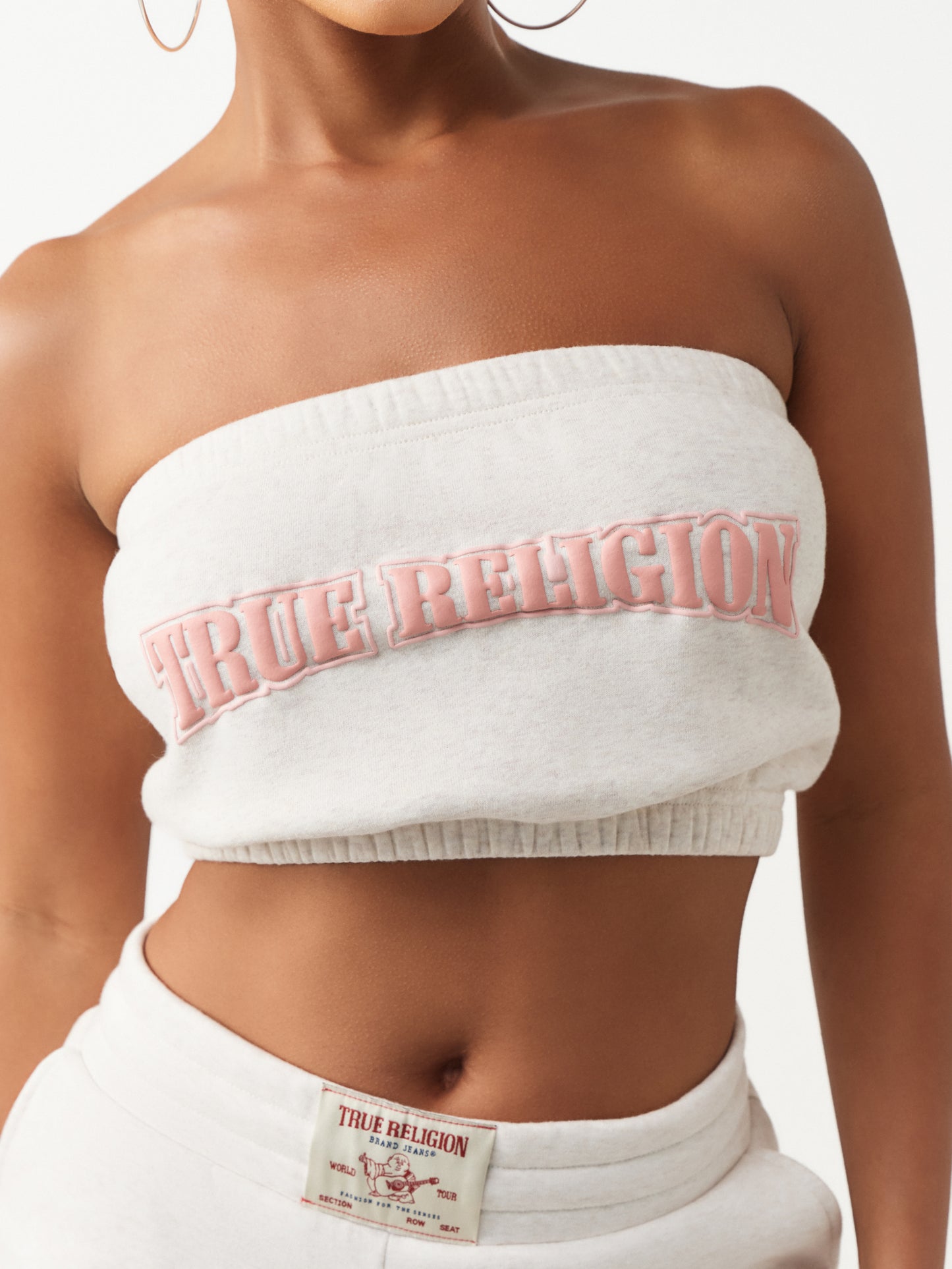 PUFF PRINT  FLEECE BANDEAU TOP