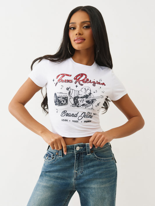 CRYSTAL BUDDHA SS BABY TEE